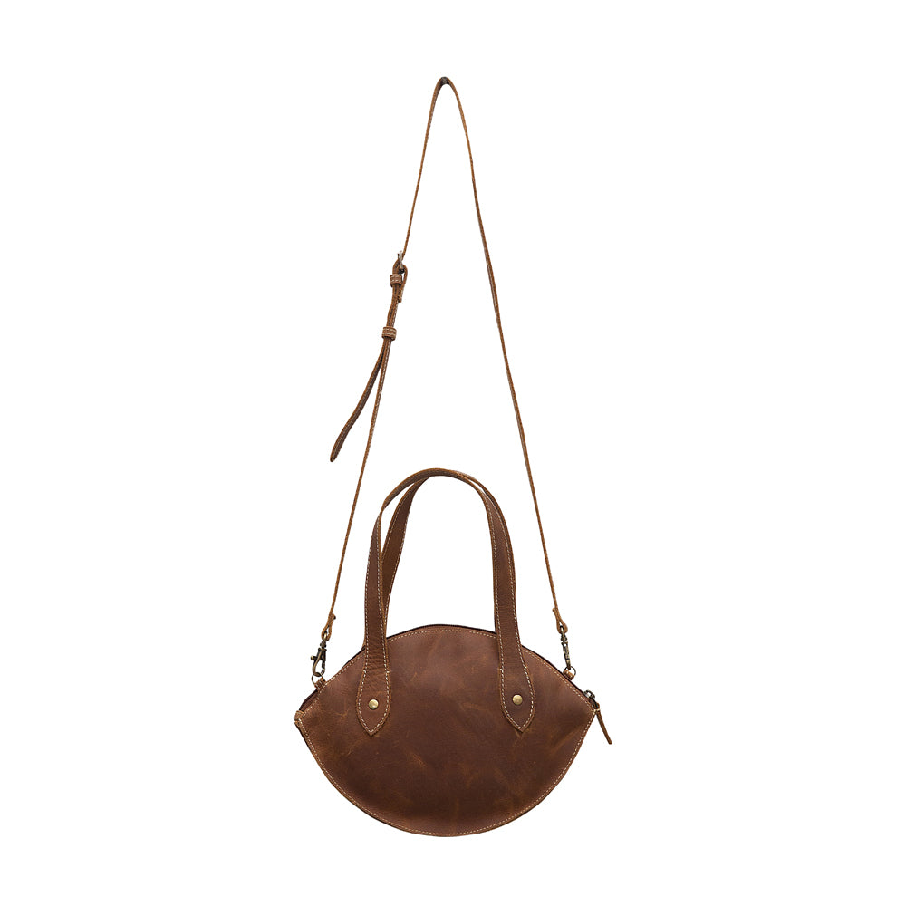 Brown Nest Leather & Hair On Bag - MyraUSA