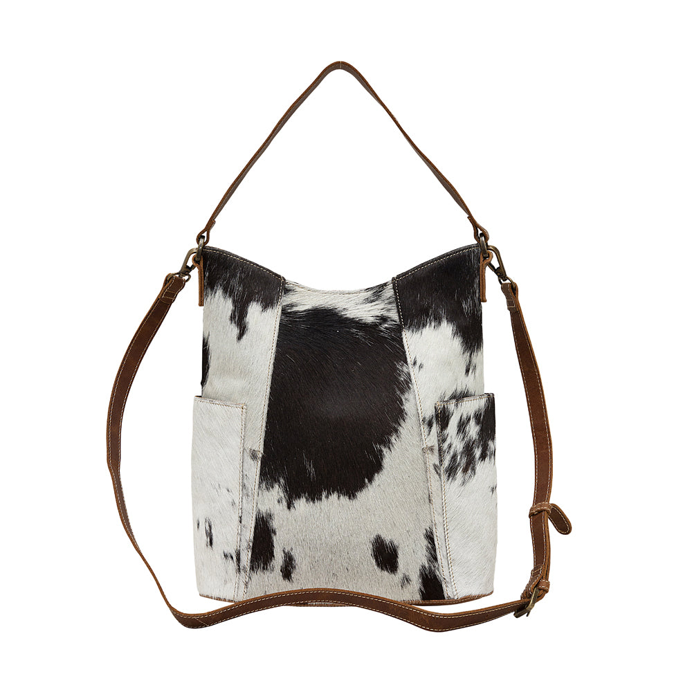 Monochrome fiesta Leather & Hair On Bag - MyraUSA