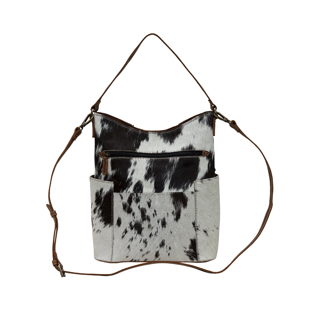 Monochrome fiesta Leather & Hair On Bag - MyraUSA