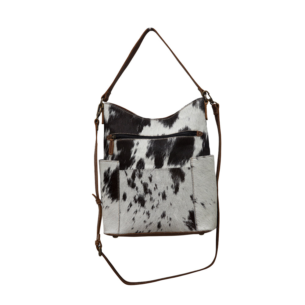 Monochrome fiesta Leather & Hair On Bag - MyraUSA