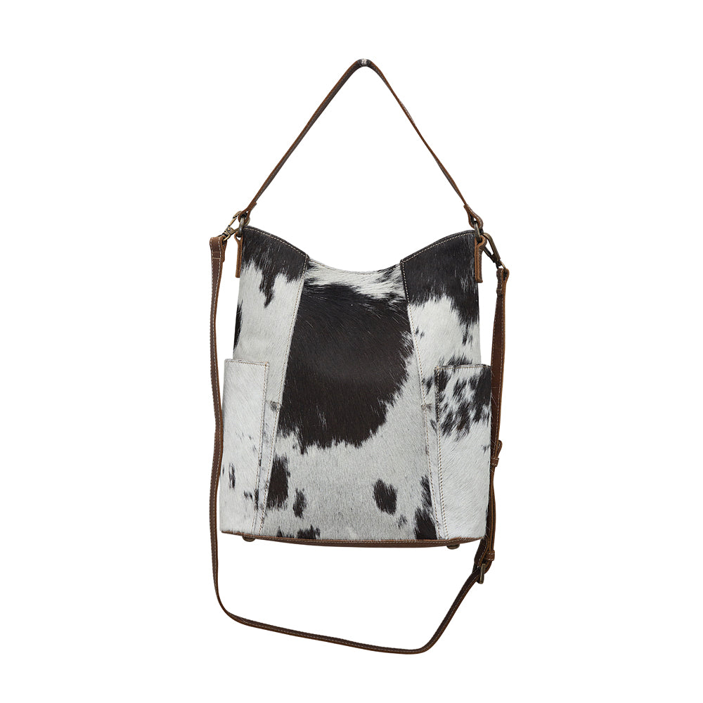 Monochrome fiesta Leather & Hair On Bag - MyraUSA