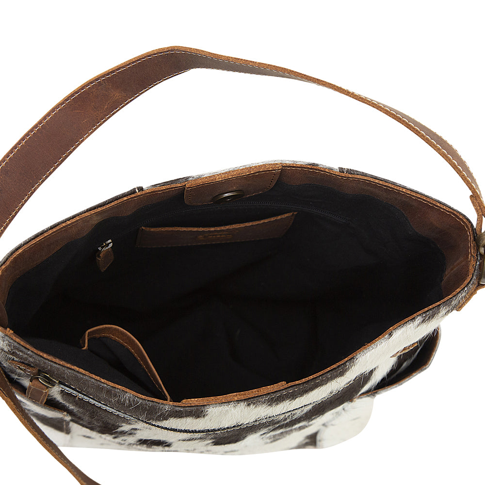 Monochrome fiesta Leather & Hair On Bag - MyraUSA