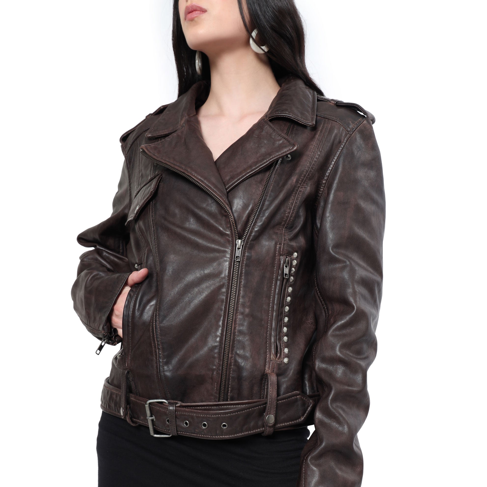 ButtonUppp Leathher Jacket - MyraUSA