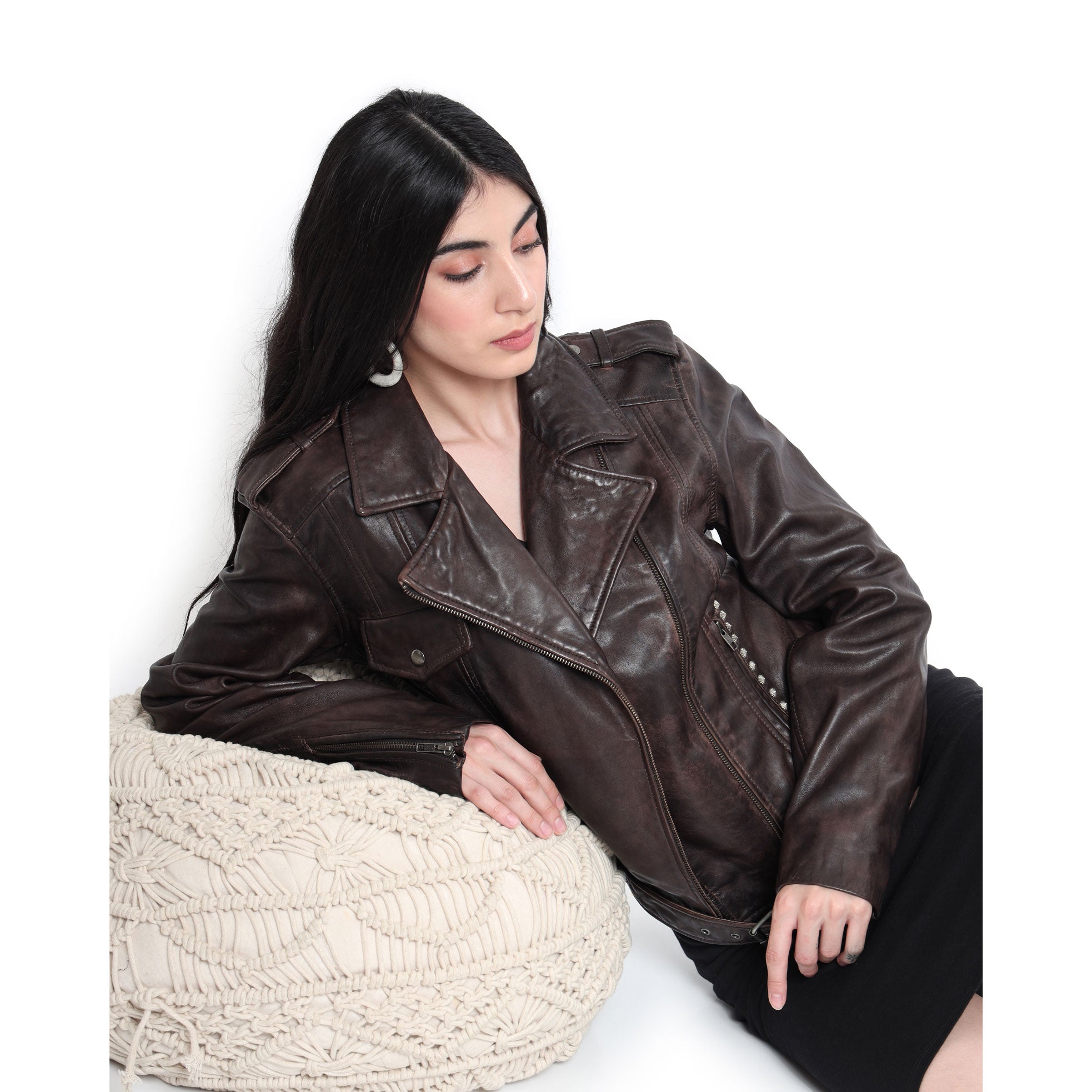 ButtonUppp Leathher Jacket - MyraUSA