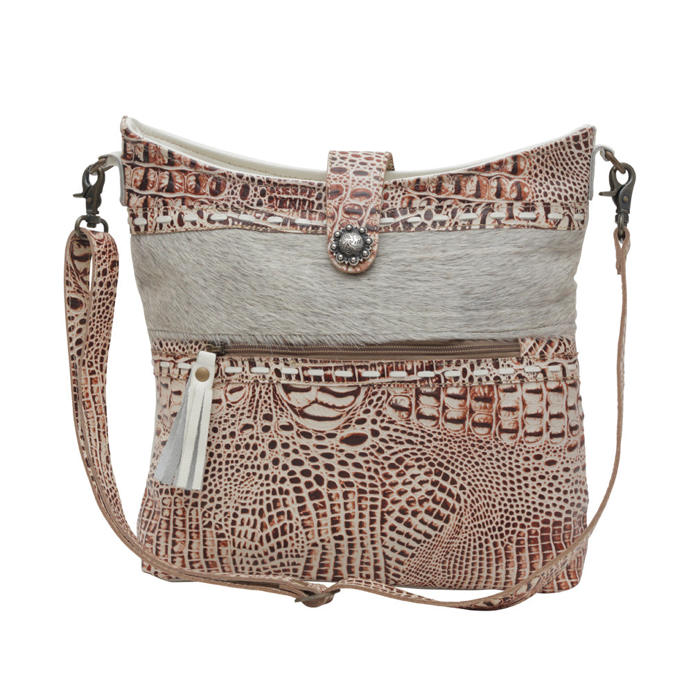 SMOKEY LEATHER & HAIRON BAG - MyraUSA