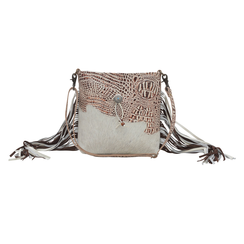 SMOKEY WEST LEATHER & HAIRON BAG - MyraUSA