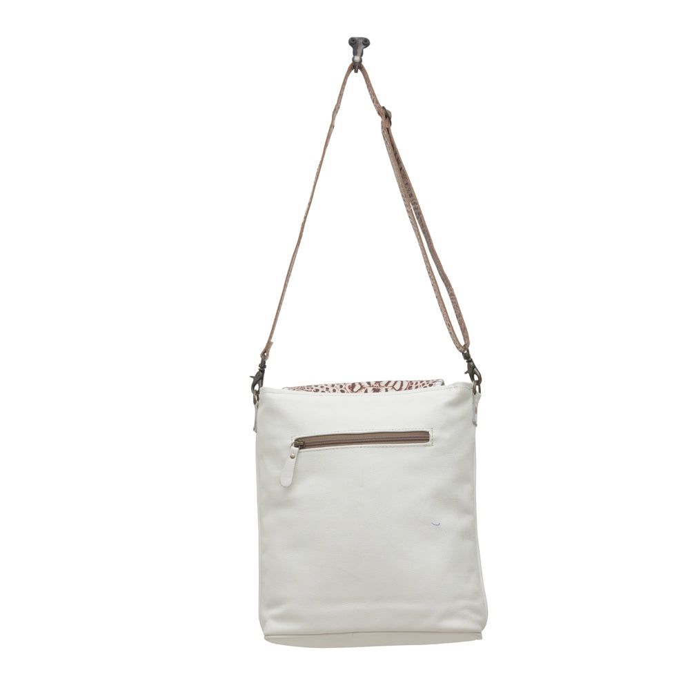 SMOKEY AZTECA LEATHER & HAIRON BAG - MyraUSA