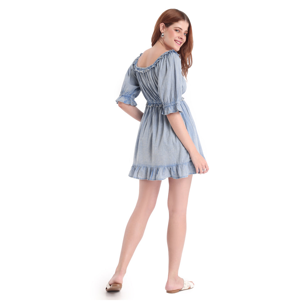 Frill Bardot DRESS & ROMPER - MyraUSA