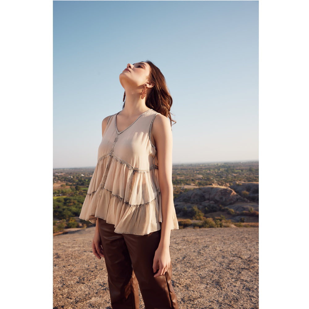 sleeveless TOP & SHIRTS SMALL - MyraUSA
