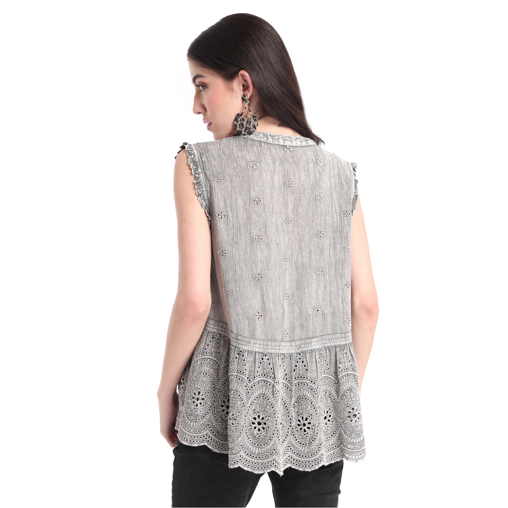 Lace up front TOP & SHIRTS SMALL - MyraUSA