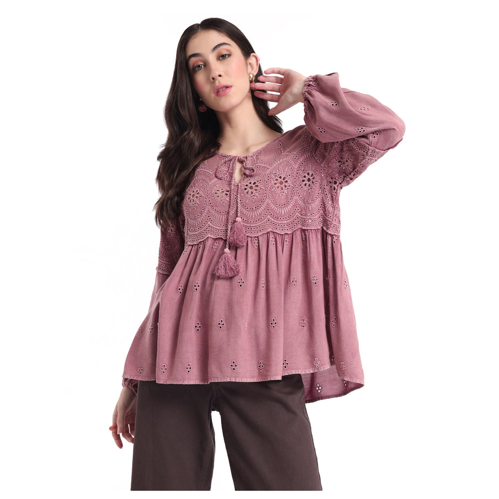 silhouette lace TOP & SHIRTS SMALL - MyraUSA