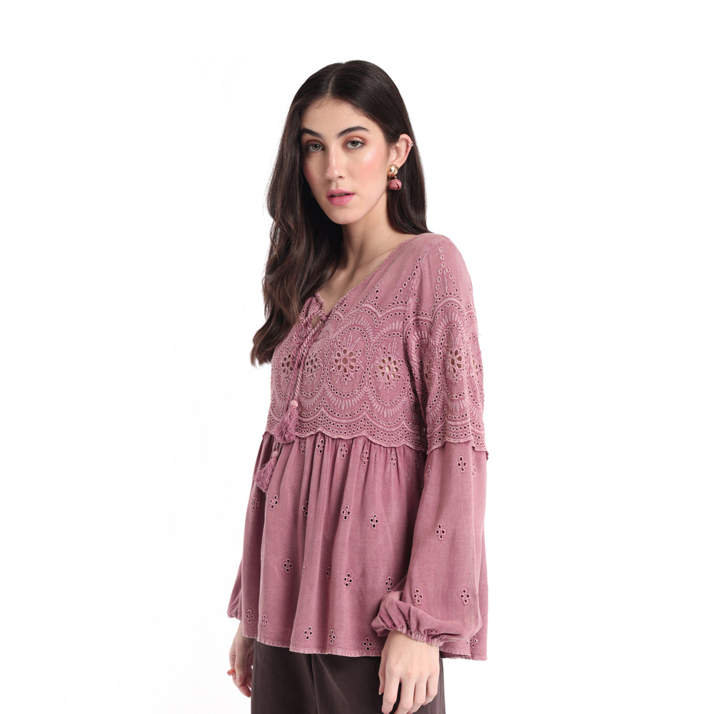 silhouette lace TOP & SHIRTS SMALL - MyraUSA