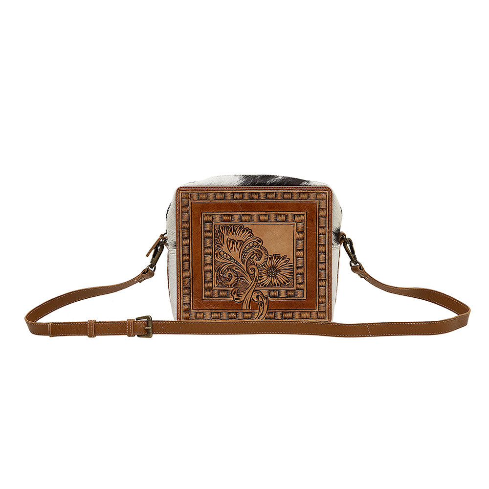 ORCHIDS HAND-TOOLED BAG - MyraUSA