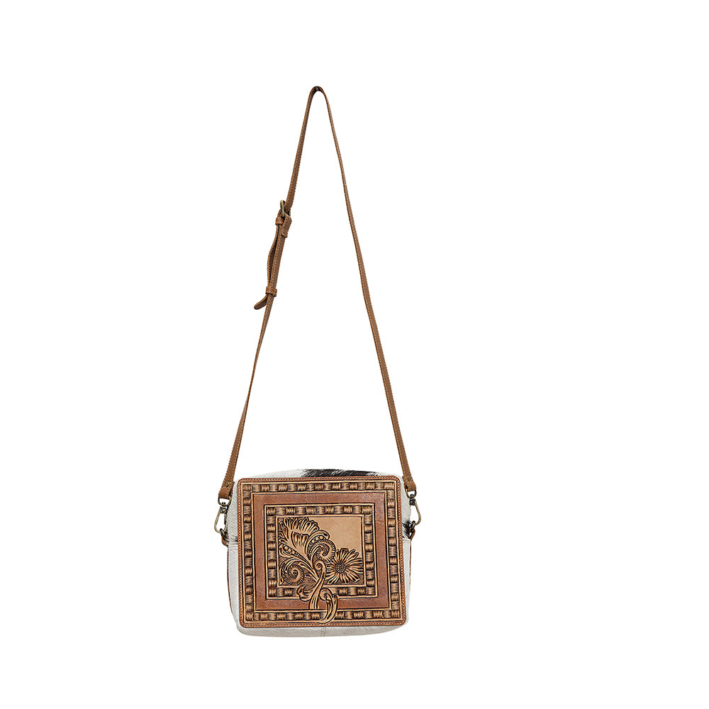ORCHIDS HAND-TOOLED BAG - MyraUSA