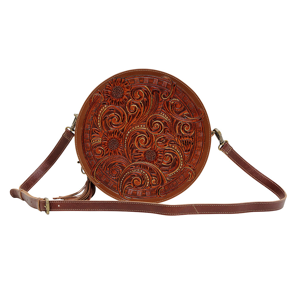CRIMSON ORCHID ROUND BAG - MyraUSA
