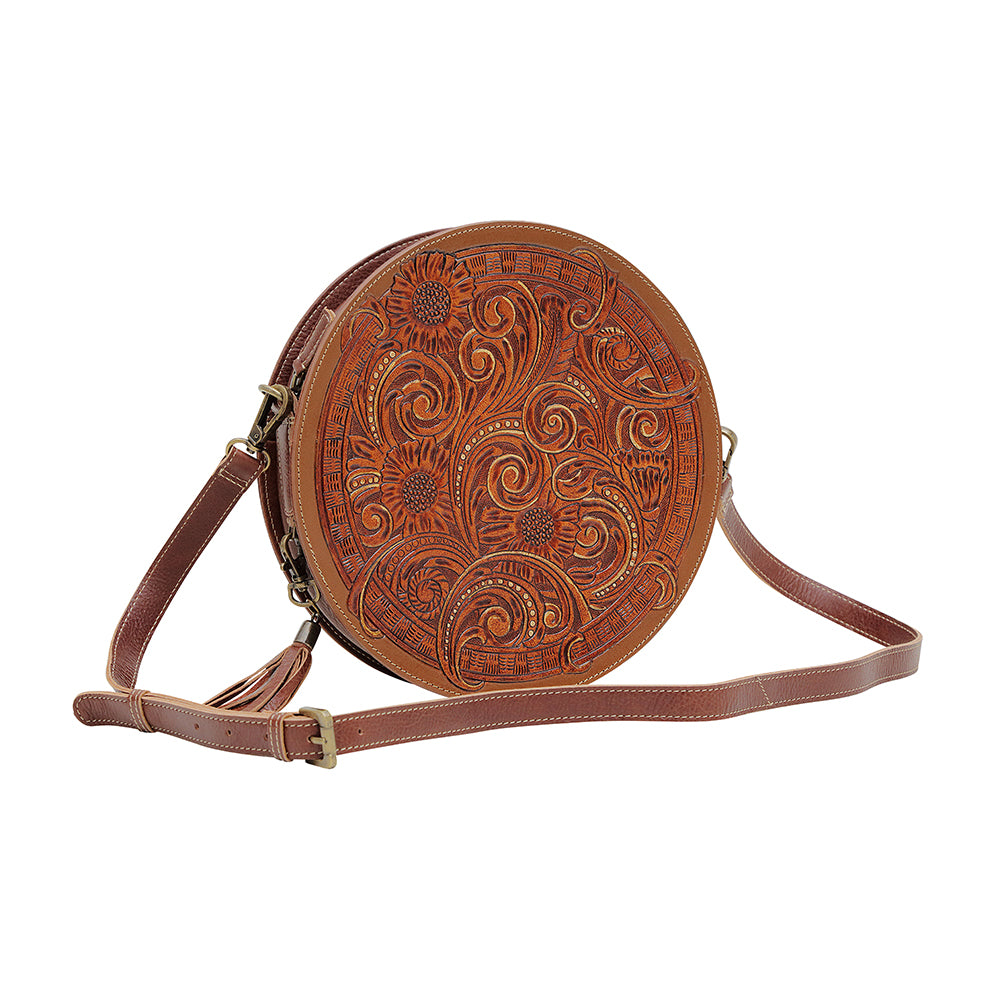 CRIMSON ORCHID ROUND BAG - MyraUSA