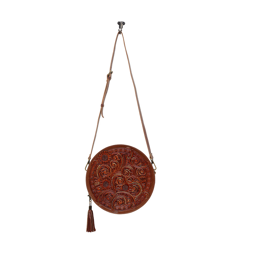 CRIMSON ORCHID ROUND BAG - MyraUSA