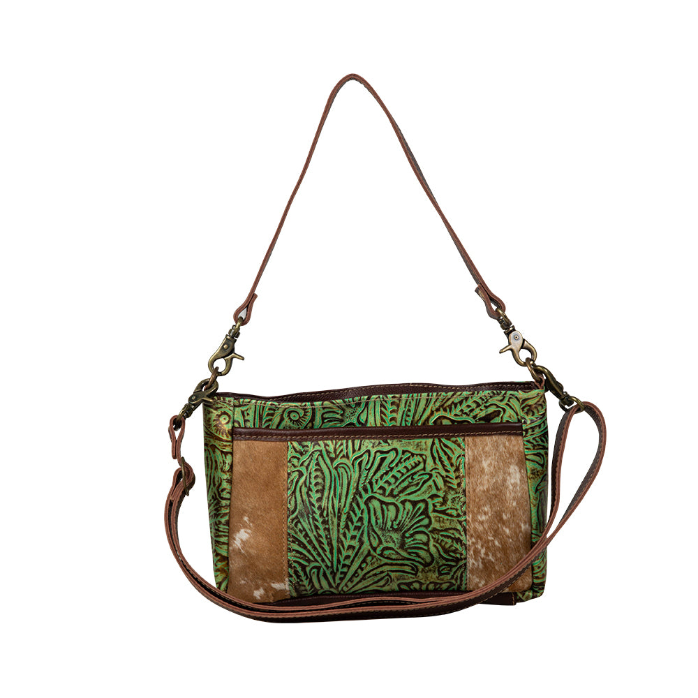 Blazing Bloom Leather & Hairon Bag - Myra USA