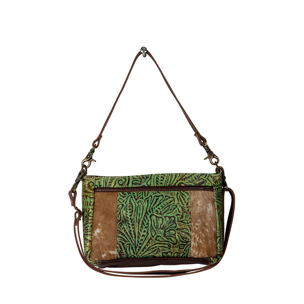 Blazing Bloom Leather & Hairon Bag - Myra USA