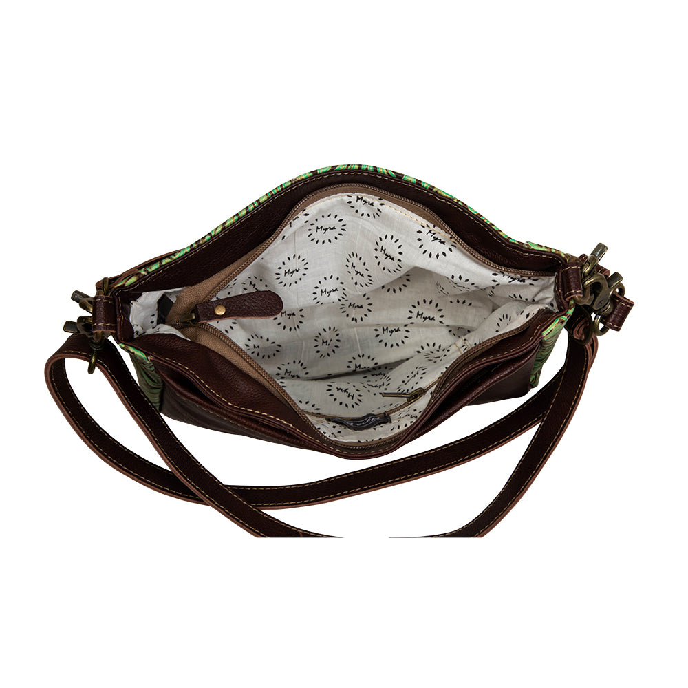 Blazing Bloom Leather & Hairon Bag - Myra USA