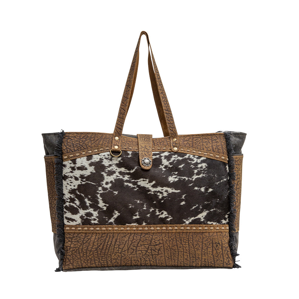 Asher Canvas And Hairon Bag - MyraUSA