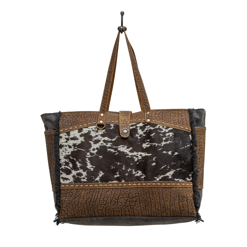 Asher Canvas And Hairon Bag - MyraUSA