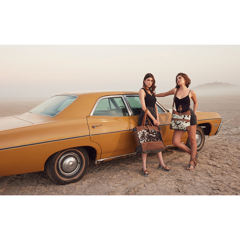Asher Canvas And Hairon Bag - MyraUSA