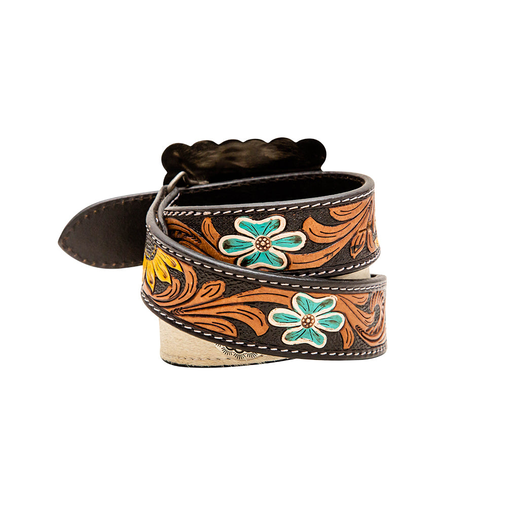 Klepto Hand-Tooled Concho Women's Belt - MyraUSA