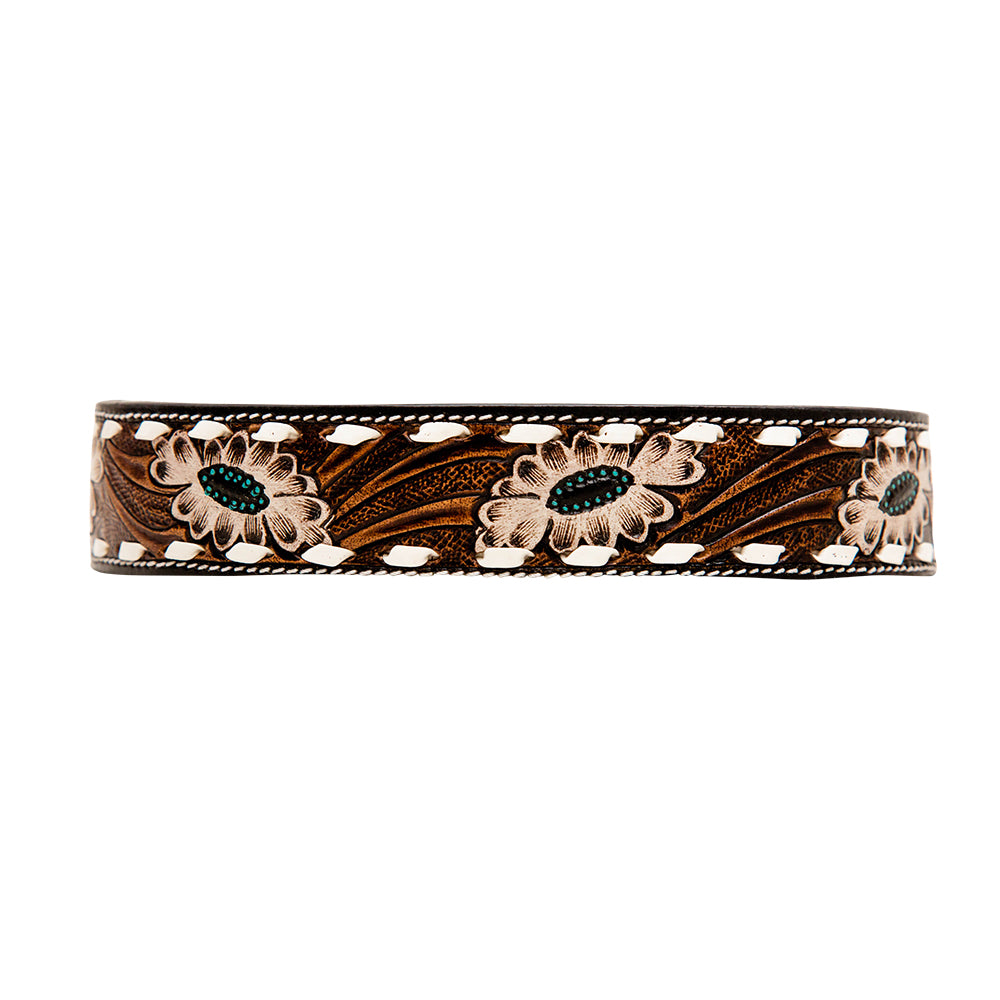 Hotshots Hand-Tooled Leather Dog Collar - MyraUSA