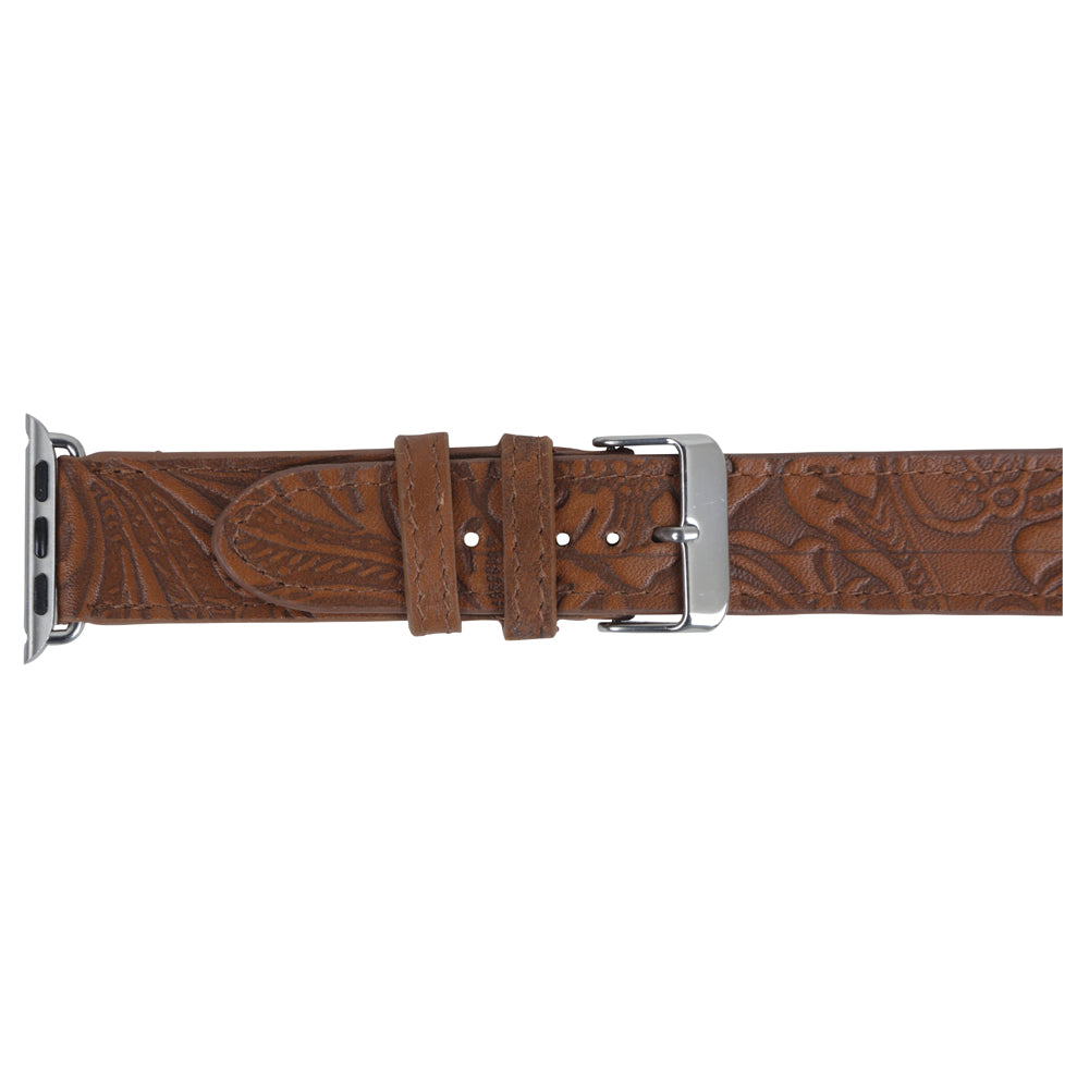 Mittangle Embossed Leather Watch Band - MyraUSA