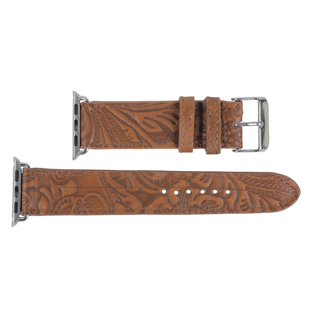 Mittangle Embossed Leather Watch Band - MyraUSA