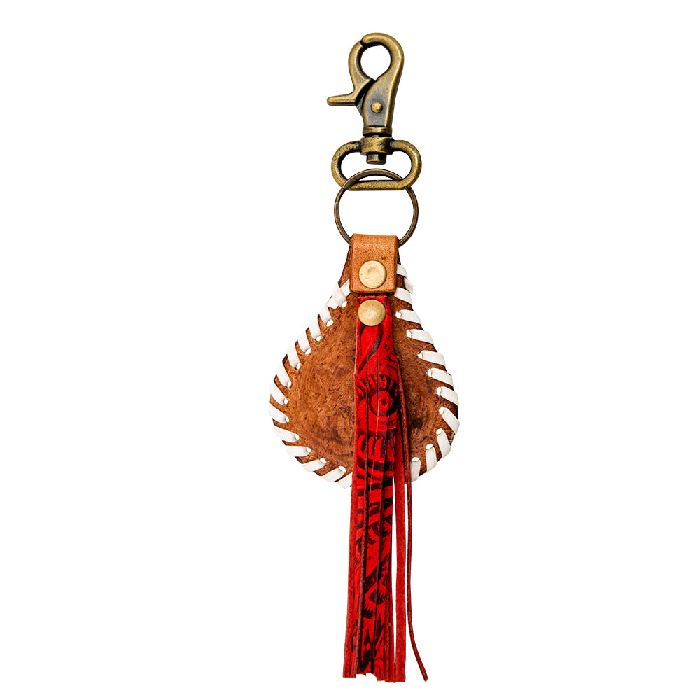 Yankee Hand-Tooled Leather Keyfob - MyraUSA