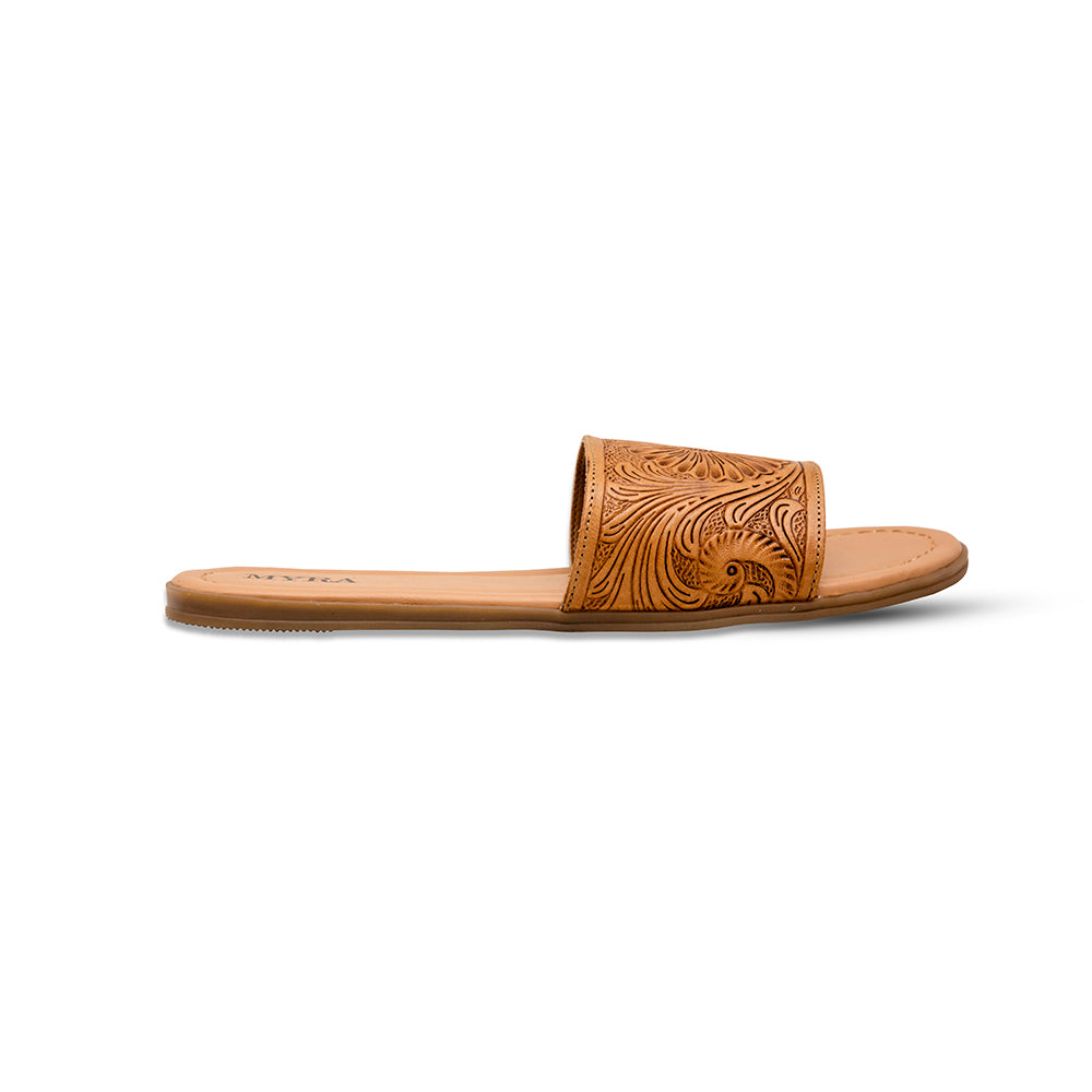Wappal Western Hand-Tooled Sandals - MyraUSA