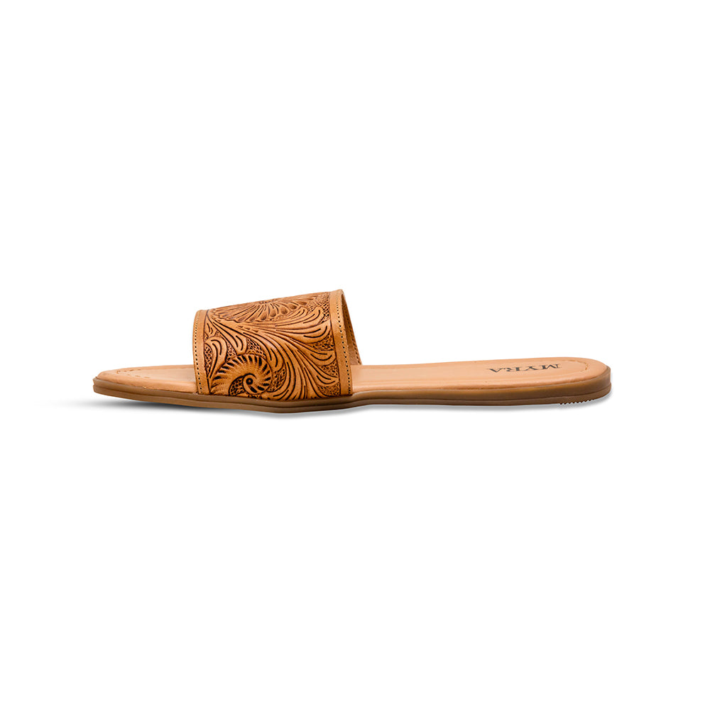 Wappal Western Hand-Tooled Sandals - MyraUSA