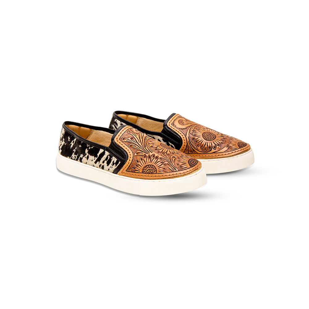 Shober Western Hand-Tooled Sneakers - MyraUSA