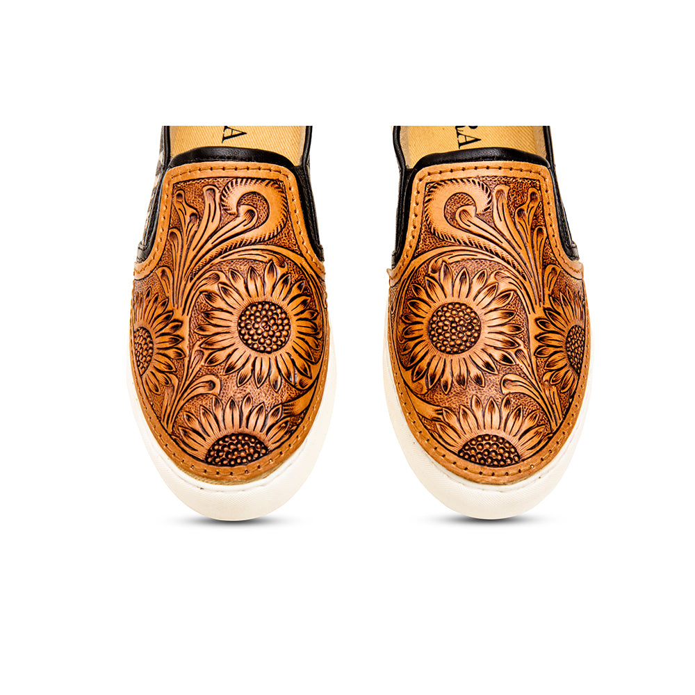Shober Western Hand-Tooled Sneakers - MyraUSA