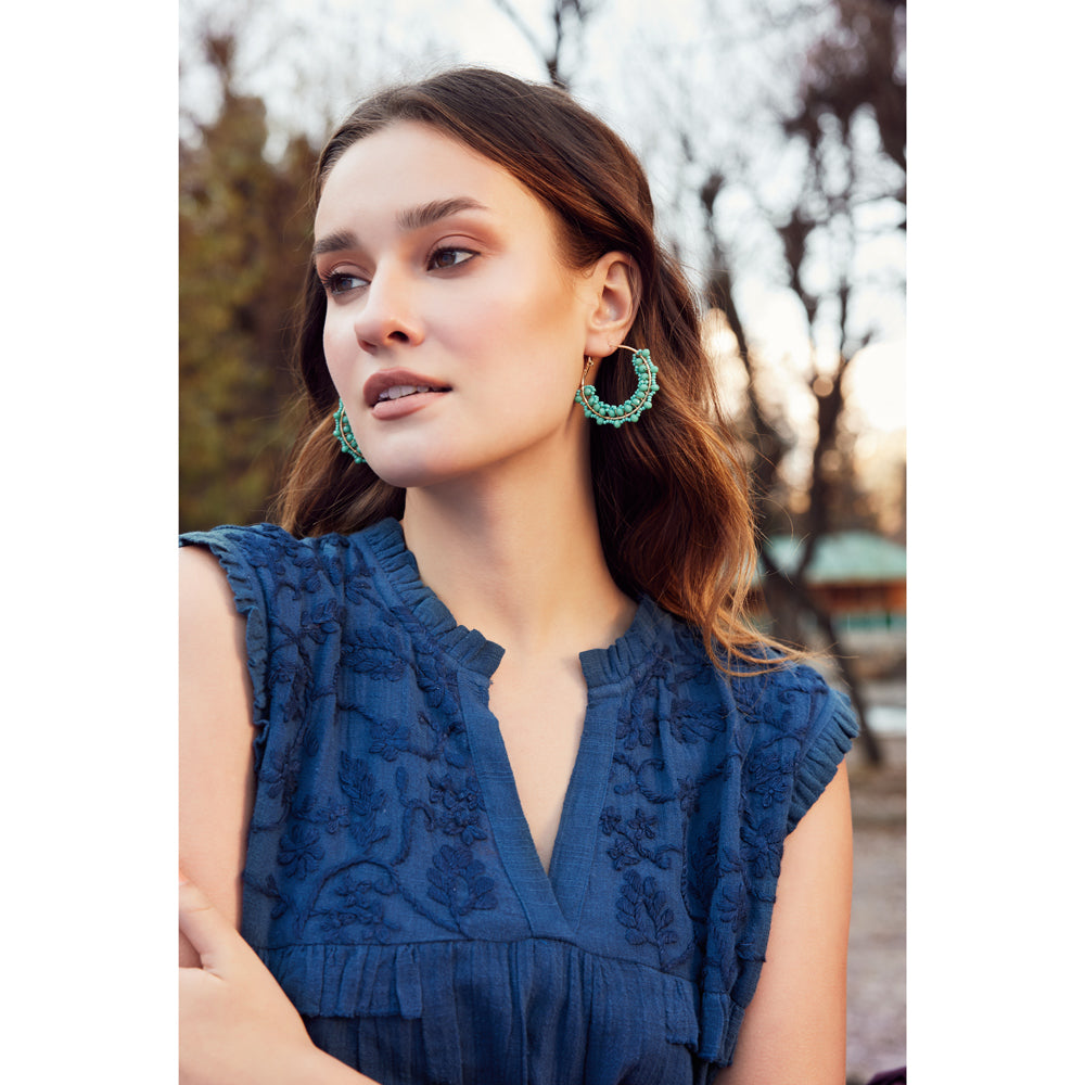Green Glitter EARRING - MyraUSA