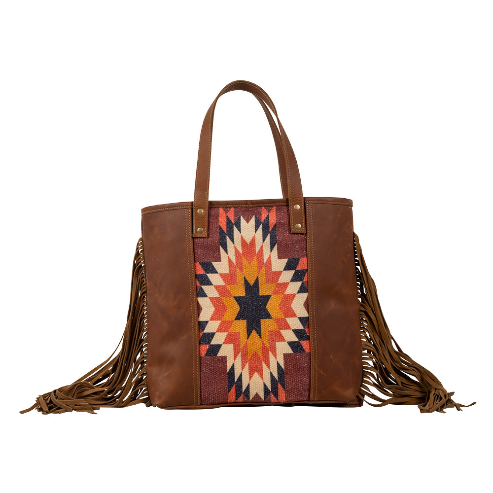 Sedona Star Fringed Tote Bag - Myra USA
