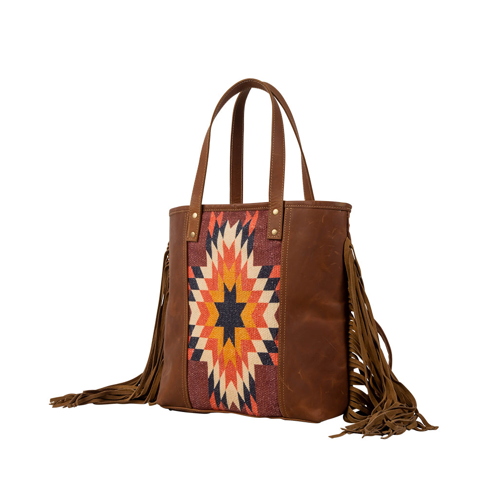 Sedona Star Fringed Tote Bag - Myra USA