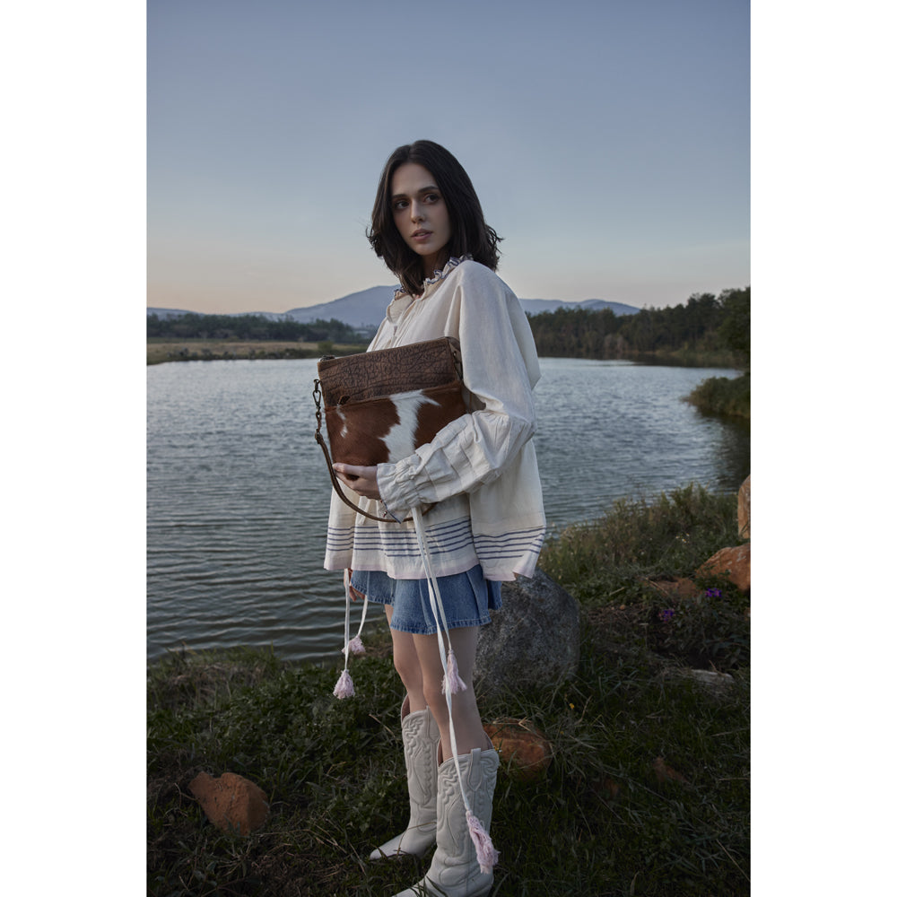 Mountain View Leather & Hairon Bag - Myra USA