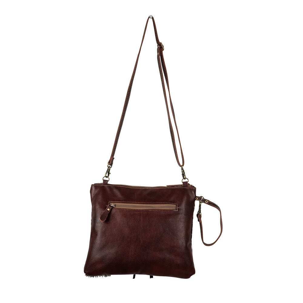 Rosalinda Cross Stitched Leather & Hairon Bag - Myra USA