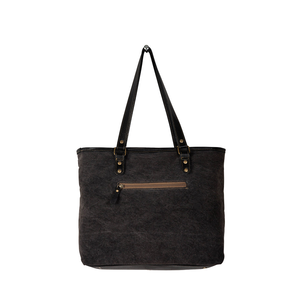 Cattle Brun Canvas & Hairon Bag - Myra USA