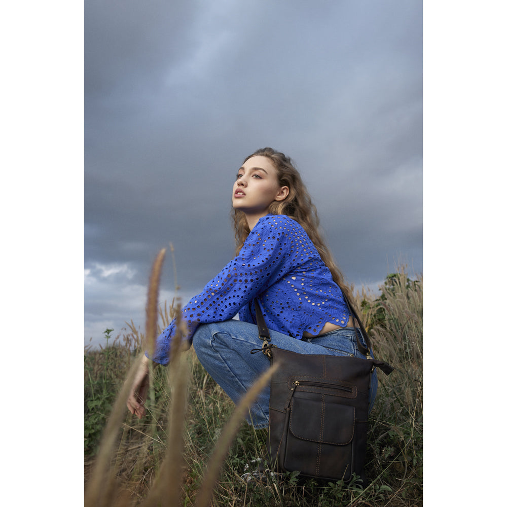 Montana Peak Leather & Hairon Bag - Myra USA