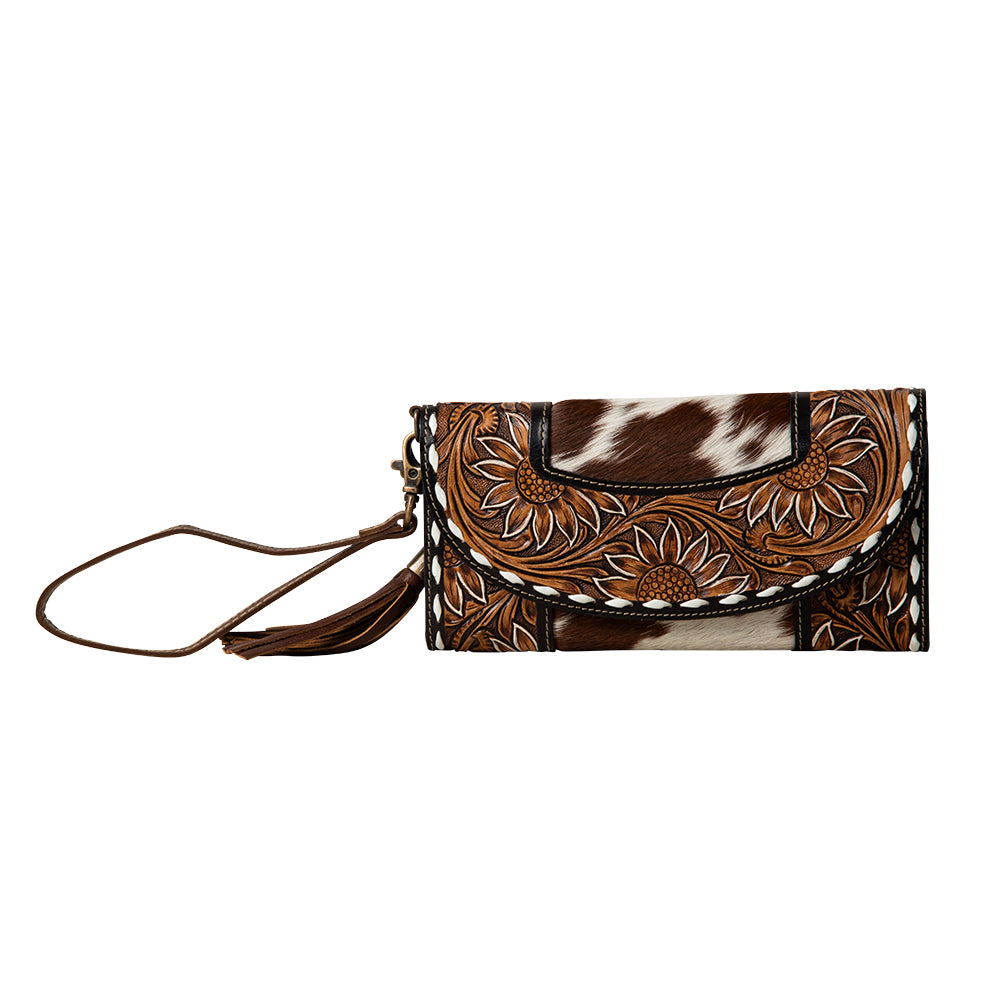 Sandstone Trail Hand-Tooled Wristlet Wallet - Myra USA