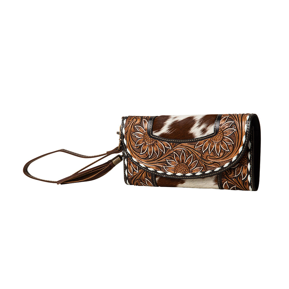 Sandstone Trail Hand-Tooled Wristlet Wallet - Myra USA
