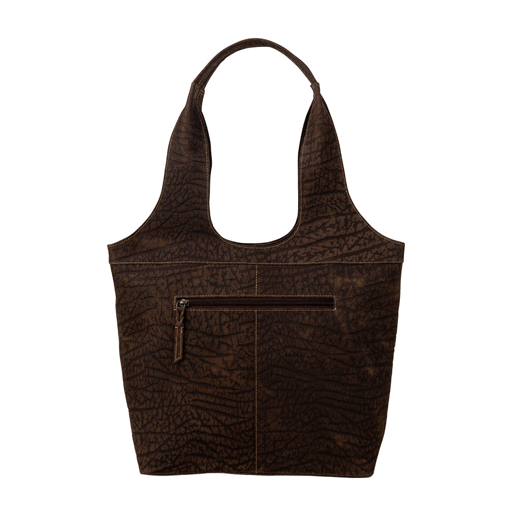 Pecos Wind Weave Pattern Leather & Hairon Bag - Myra USA
