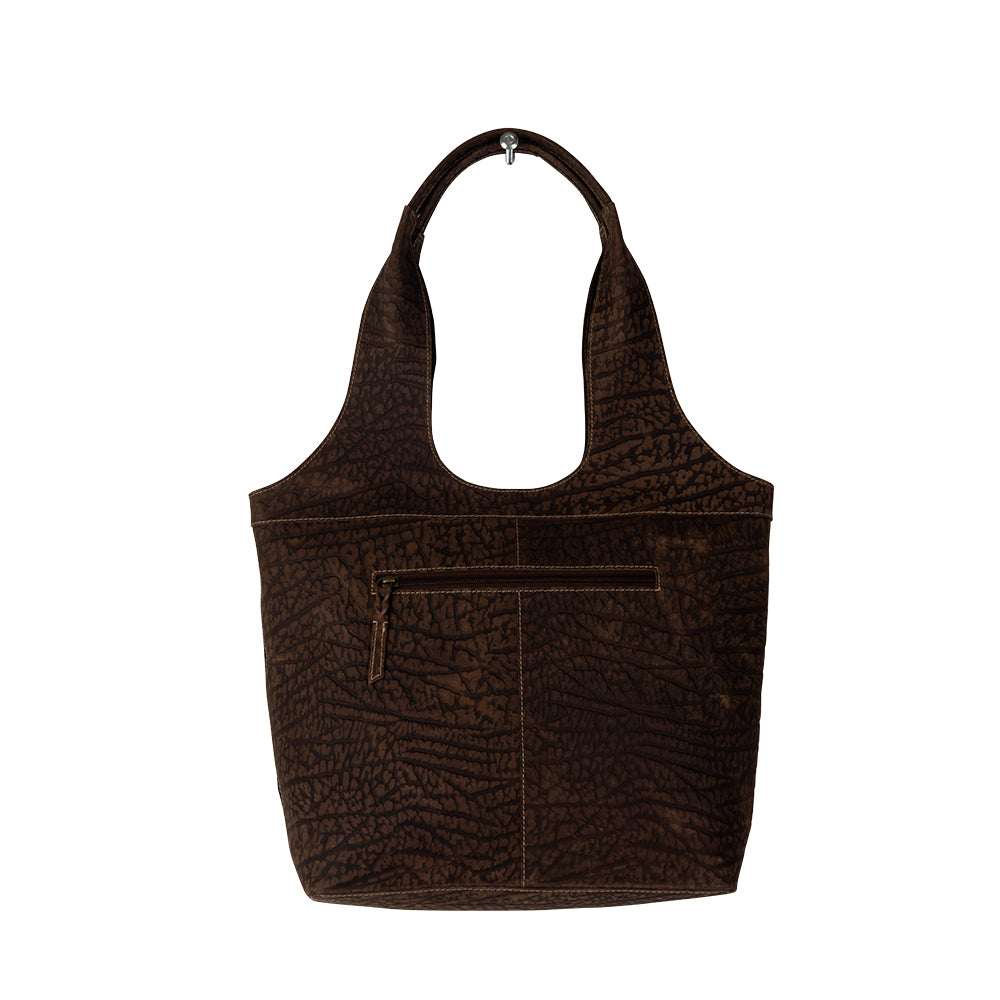 Pecos Wind Weave Pattern Leather & Hairon Bag - Myra USA