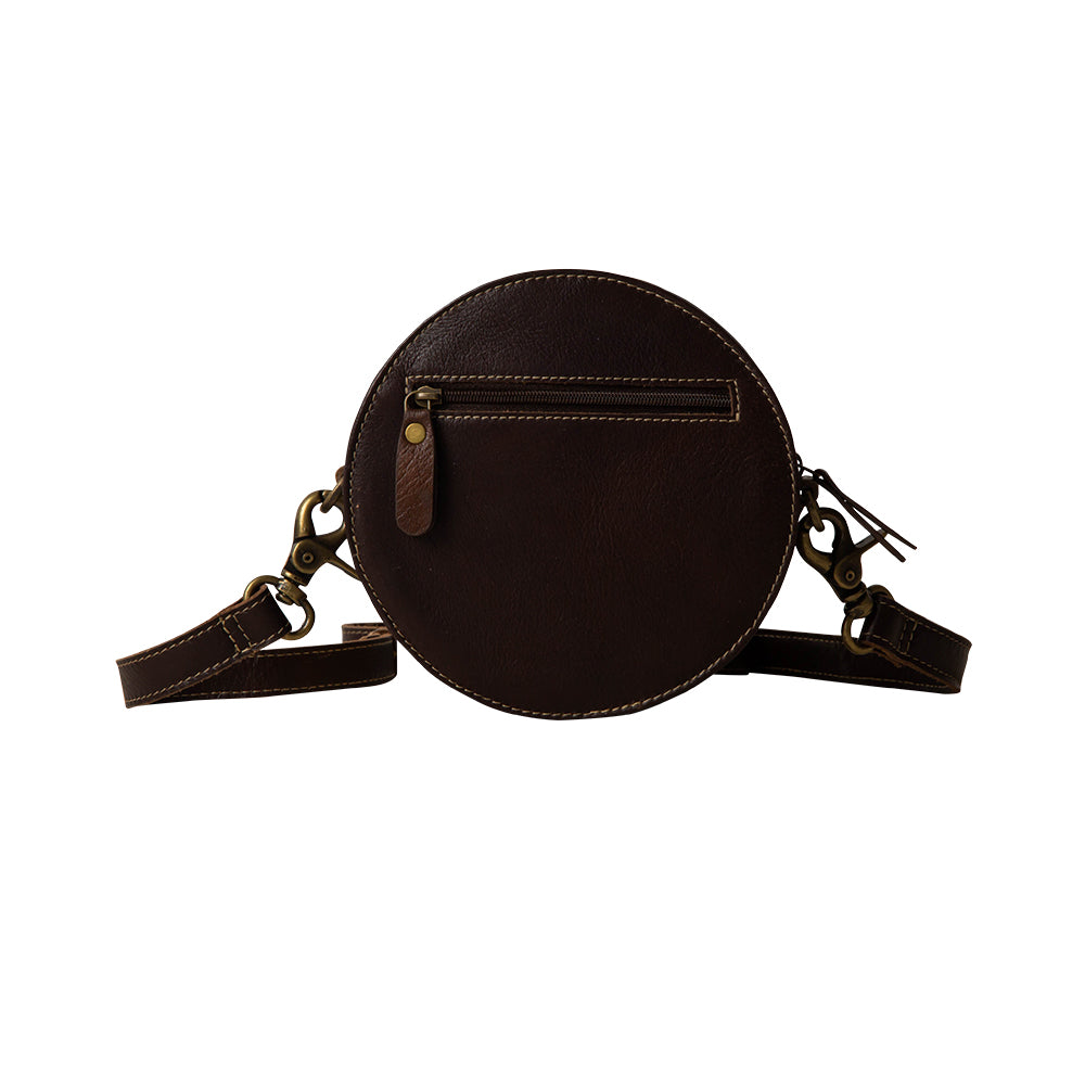 Magnolia Lane Hand-Tooled Round Bag - Myra USA