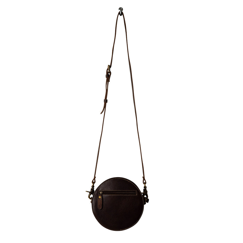 Magnolia Lane Hand-Tooled Round Bag - Myra USA