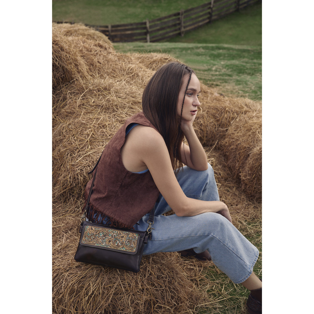 Magnolia Morn Hand-Tooled Bag - Myra USA